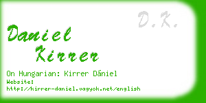 daniel kirrer business card