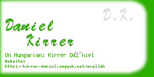 daniel kirrer business card